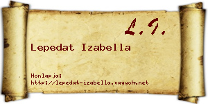 Lepedat Izabella névjegykártya